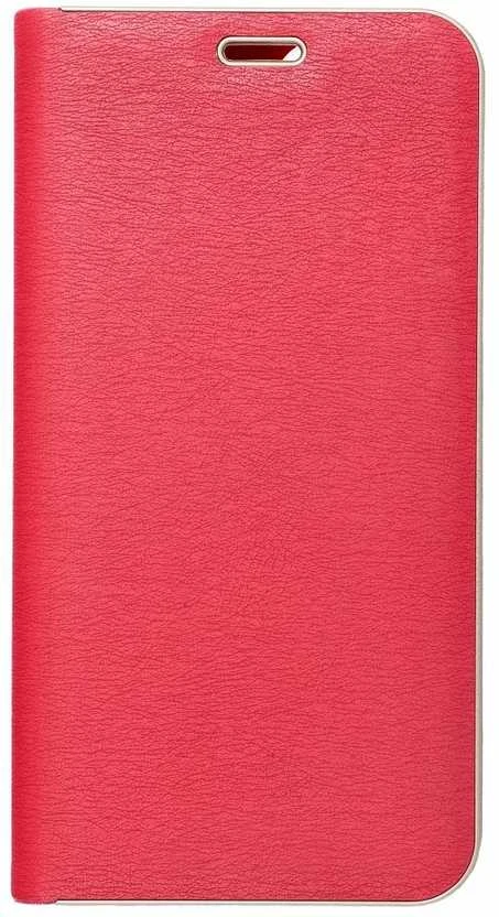 OEM LUNA Book auksinis dėklas Samsung Galaxy A55 5G raudonas