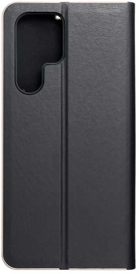 Dėklas Forcell Oem LUNA Book Gold skirtas Samsung Galaxy S22 Ultra juodos spalvos