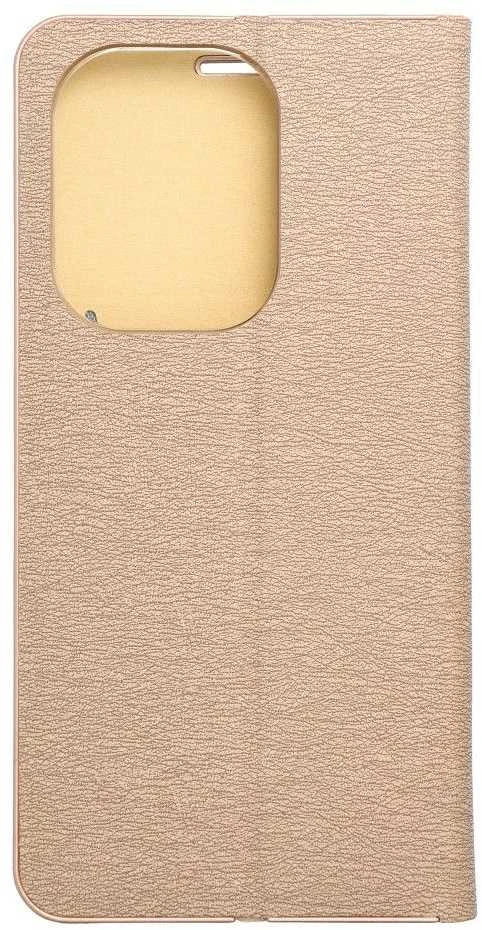 Dėklas Oem LUNA Book Gold skirtas Xiaomi Redmi Note 13 PRO 4G / POCO M6 Pro 4G aukso spalvos