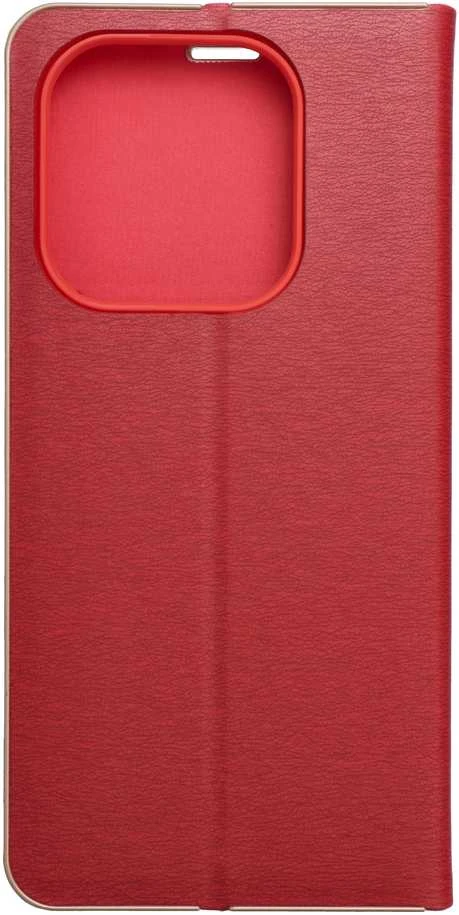 Dėklas Oem LUNA Book Gold skirtas Xiaomi Redmi Note 14 4G (GLOBAL - 164,84mm x 78,15mm x 8,16mm) red