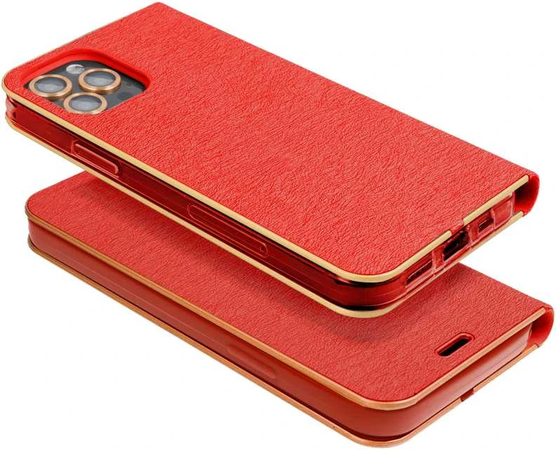Dėklas Forcell Oem LUNA Book Gold skirtas Xiaomi Redmi Note 11 / 11S red