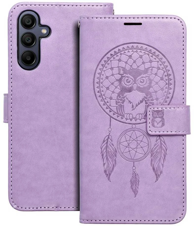 Oem MEZZO Book dėklas skirtas Samsung Galaxy A15 4G / A15 5G dreamcatcher violetinės spalvos