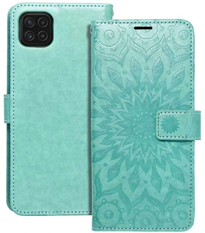Forcell Oem MEZZO Book dėklas skirtas Samsung Galaxy A22 5G mandala žalios spalvos