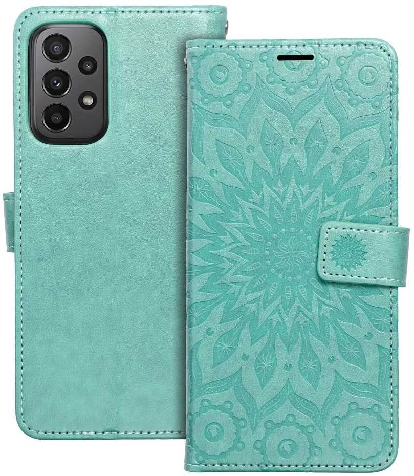 Oem MEZZO Book dėklas skirtas Samsung Galaxy A23 5G mandala žalios spalvos