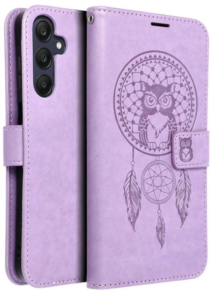 Oem MEZZO Book dėklas skirtas Samsung Galaxy A25 5G dreamcatcher violetinės spalvos