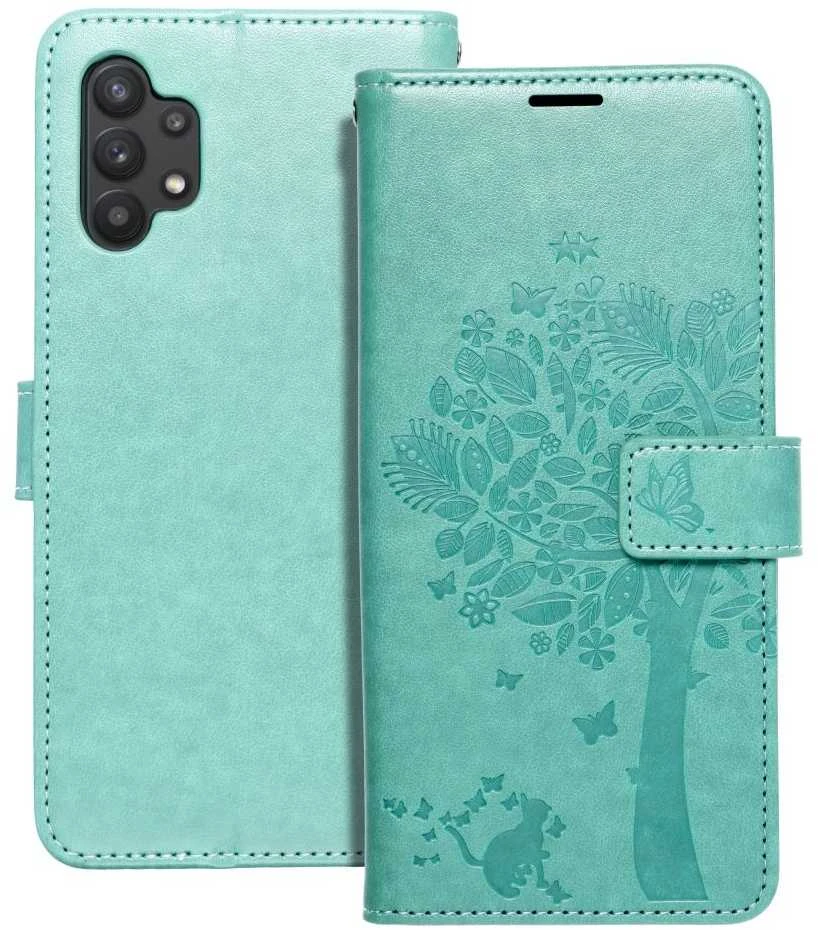 Forcell Oem MEZZO Book dėklas skirtas Samsung Galaxy A32 5G medžio žalios spalvos