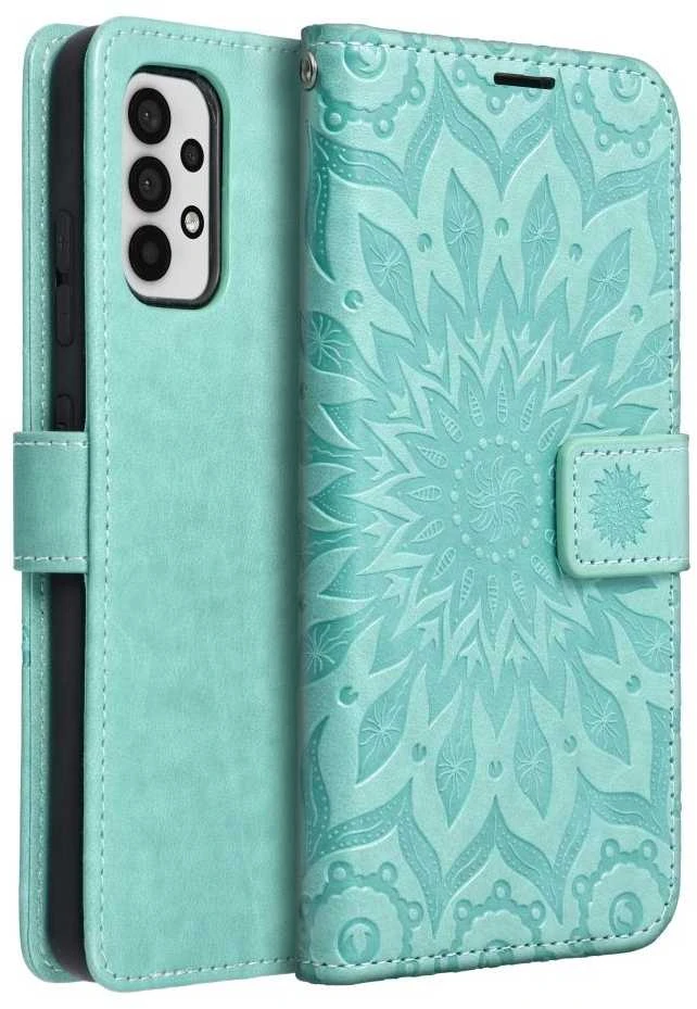 Forcell Oem MEZZO Book dėklas skirtas Samsung Galaxy A32 LTE ( 4G ) mandala žalios spalvos