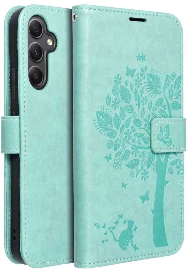 Telefono dėklas Oem MEZZO Book skirtas Samsung A34 5G, žalios spalvos