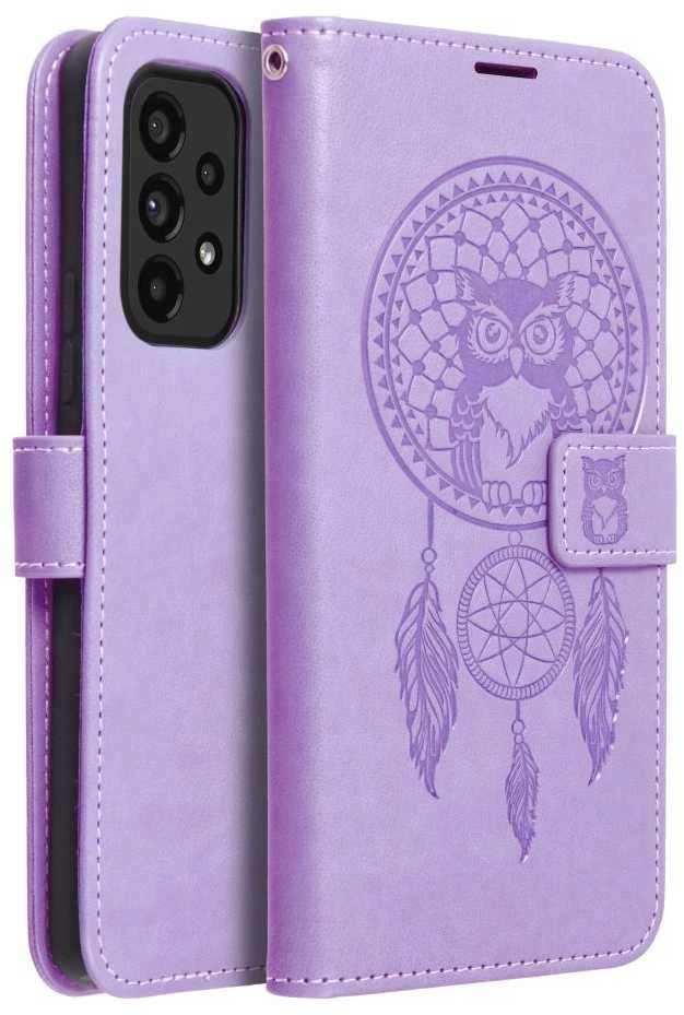 Forcell Oem MEZZO Book dėklas skirtas Samsung Galaxy A52 5G / A52 LTE ( 4G ) / A52s 5G dreamcatcher violetinės spalvos