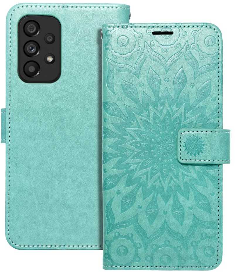 Forcell Oem MEZZO Book dėklas skirtas Samsung Galaxy A53 5G mandala žalios spalvos