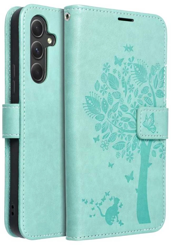 Telefono dėklas Oem MEZZO Book skirtas Samsung A54 5G, žalios spalvos