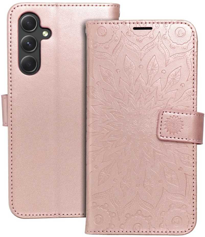 Oem MEZZO Book dėklas skirtas Samsung Galaxy A54 5G mandala rose auksinis