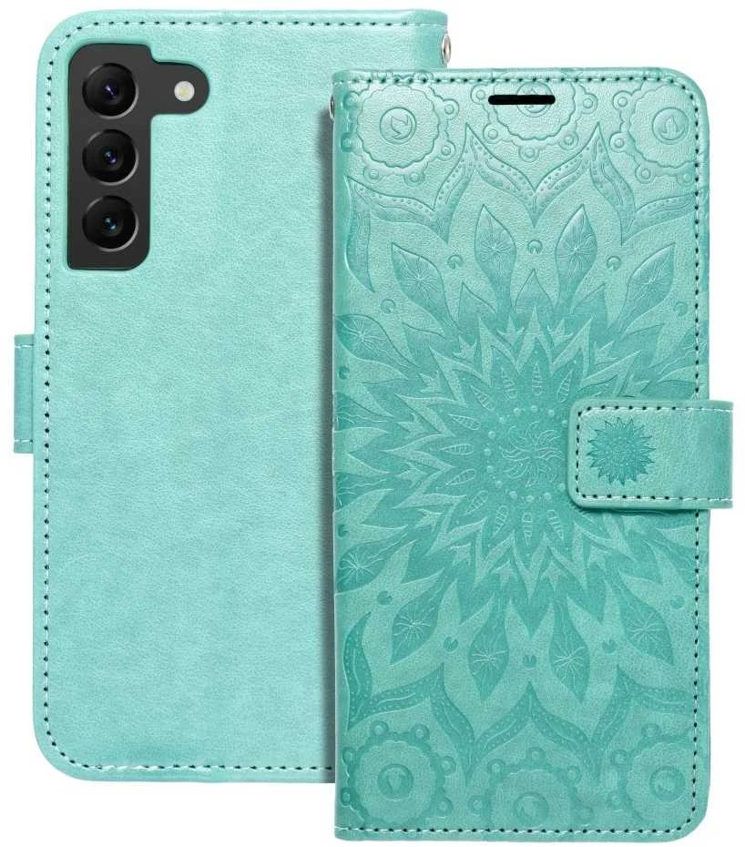 Forcell Oem MEZZO Book dėklas skirtas Samsung Galaxy S22 mandala žalios spalvos