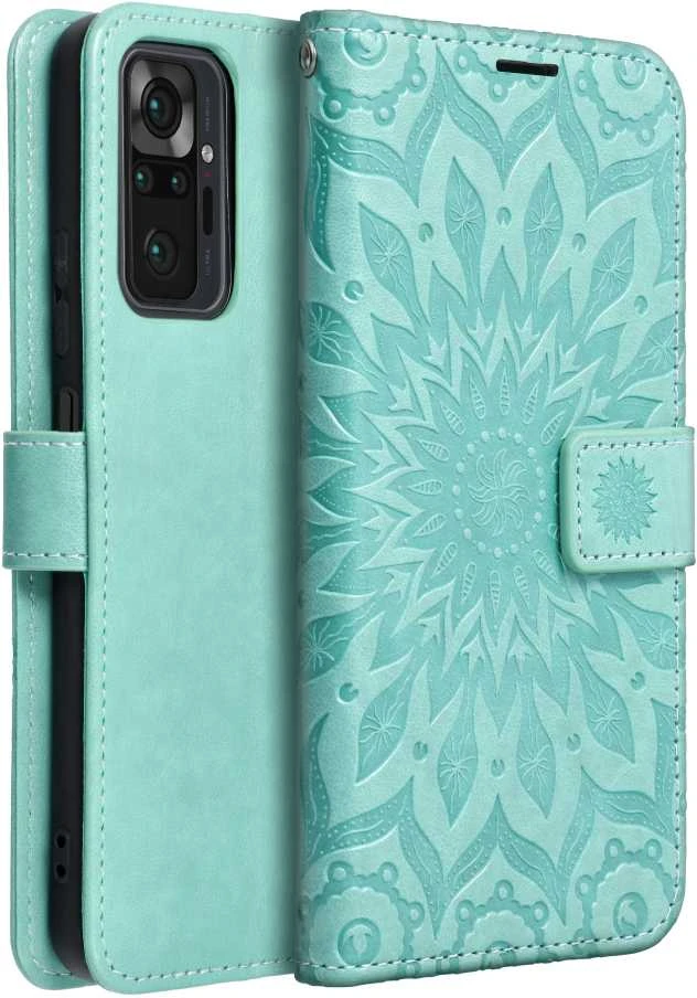 Forcell Oem MEZZO Book dėklas skirtas Xiaomi Redmi 10 / 10 2022 mandala žalios spalvos