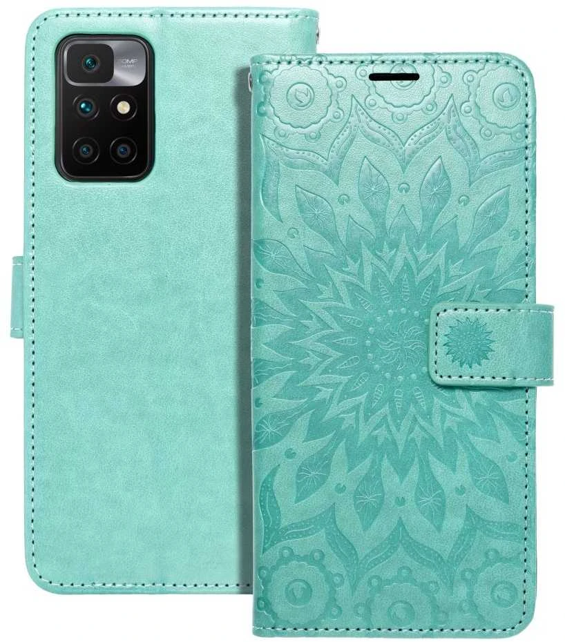 Forcell Oem MEZZO Book dėklas skirtas Xiaomi Redmi 10 / 10 2022 mandala žalios spalvos