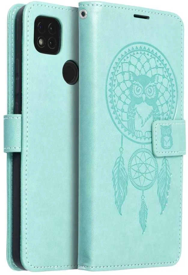 Forcell Oem MEZZO Book dėklas skirtas Xiaomi Redmi 9C / 9C NFC dreamcatcher žalios spalvos