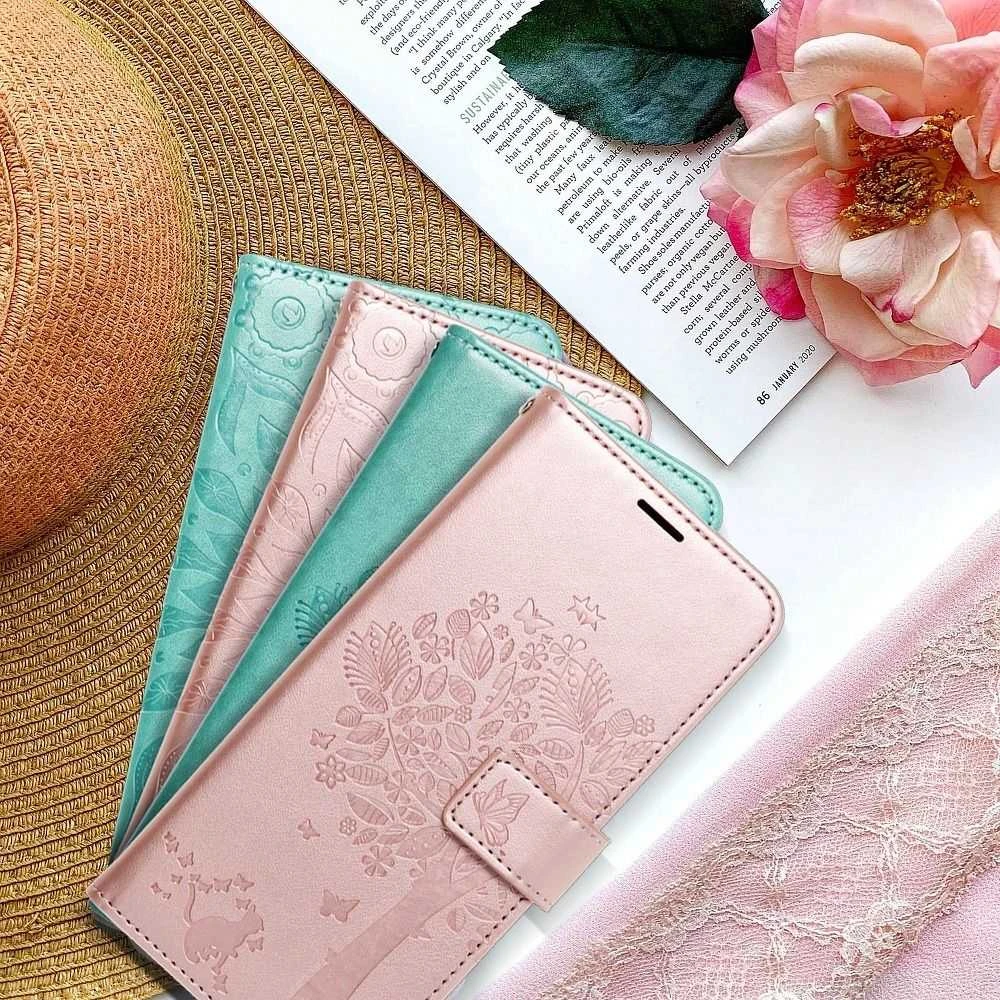 Forcell Oem MEZZO Book dėklas skirtas Xiaomi Redmi Note 10 Pro medžio rose auksinis