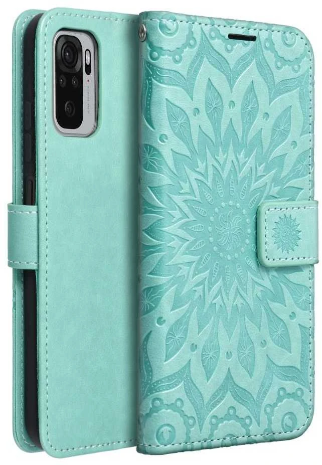 Forcell Oem MEZZO Book dėklas skirtas Xiaomi Redmi Note 10 5G / Poco M3 Pro / Poco M3 Pro 5G mandala žalios spalvos