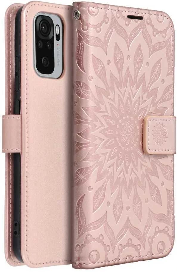 Forcell Oem MEZZO Book dėklas skirtas Xiaomi Redmi Note 10 / 10S mandala rose auksinis
