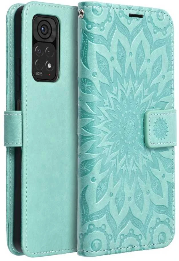 Forcell Oem MEZZO Book dėklas skirtas Xiaomi Redmi Note 11 Pro / 11 Pro 5G mandala žalios spalvos