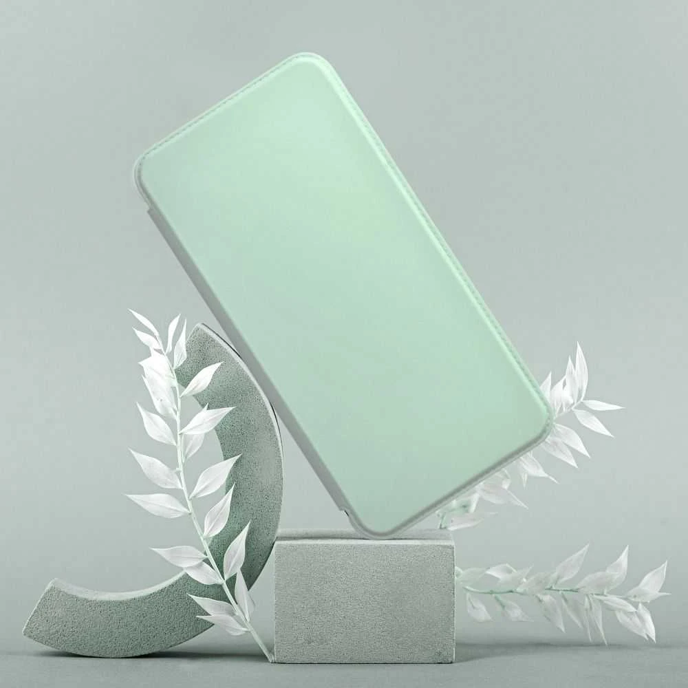 Dėklas OEM PIANO Knygų laikrodis IPHONE 14 Plius šviesiai žalia