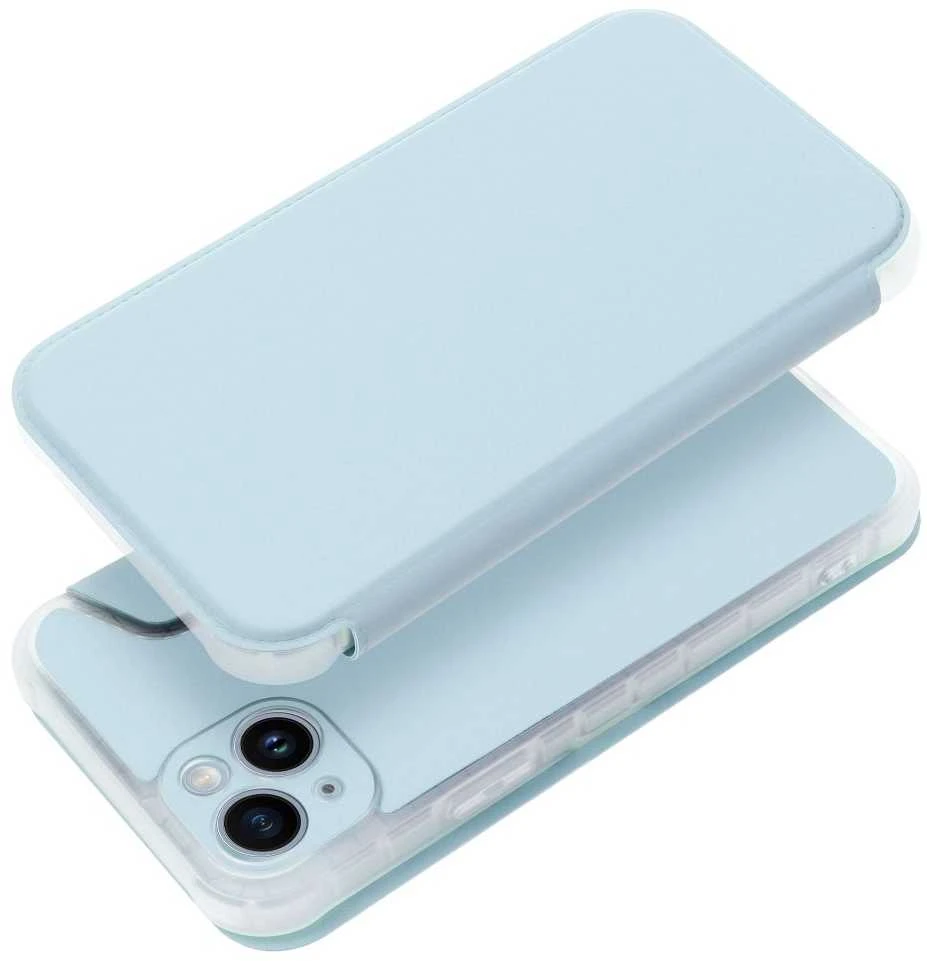 Dėklas OEM PIANO Knygų laikiklis IPHONE 14 plius šviesiai mėlyna
