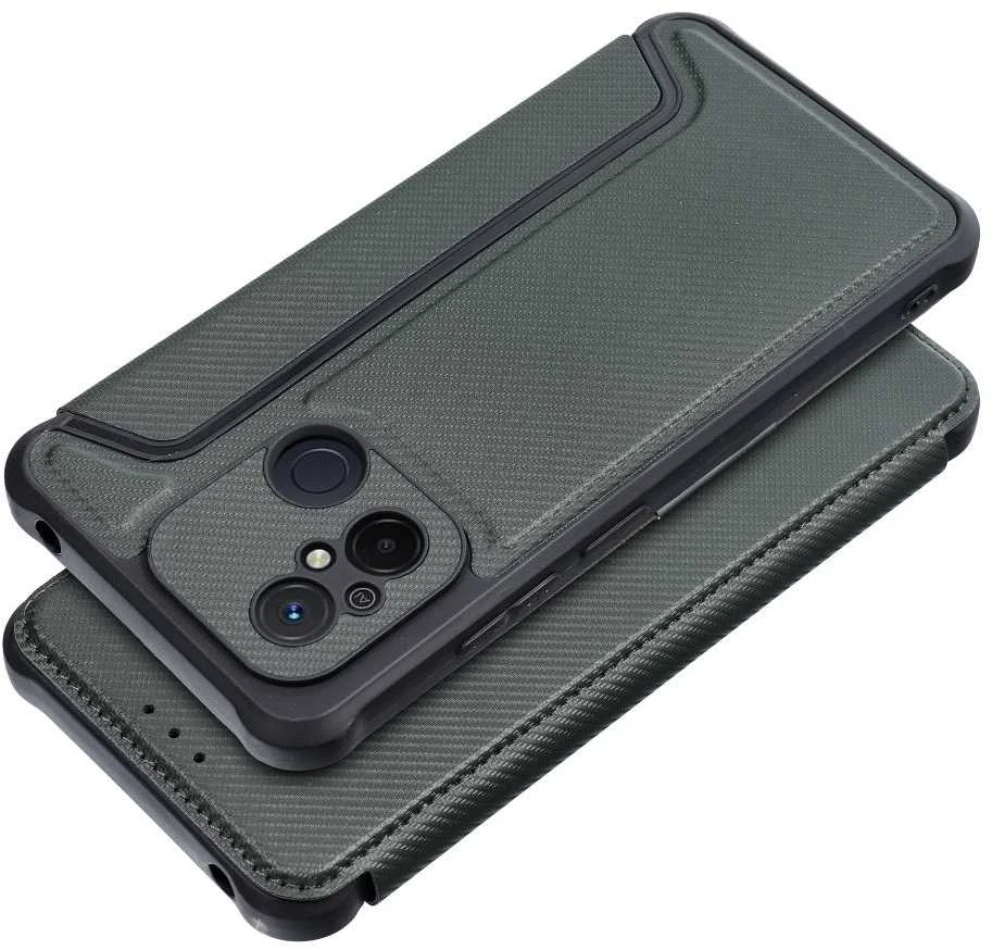 Dėklas Oem RAZOR Book skirtas Xiaomi Redmi 12C dark žalios spalvos
