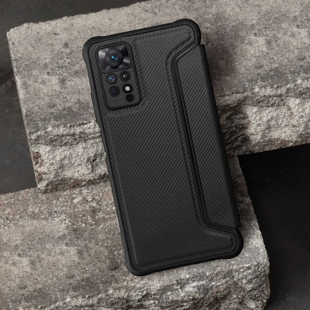 Dėklas Oem RAZOR Book skirtas Xiaomi Redmi 12C juodos spalvos