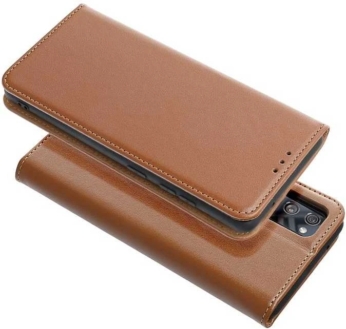 Dėklas Forcell OEM SMART PRO odos laikiklis IPHONE 14 Pro rudos spalvos