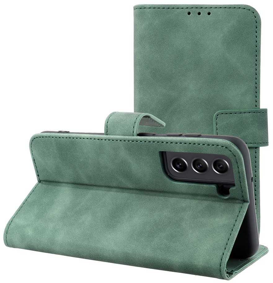 Oem TENDER Book Dėklas skirtas Samsung Galaxy S21 FE žalios spalvos