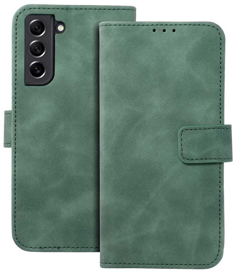 Oem TENDER Book Dėklas skirtas Samsung Galaxy S21 FE žalios spalvos