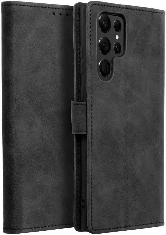 Oem TENDER Book dėklas skirtas Samsung Galaxy S22 Ultra juodos spalvos