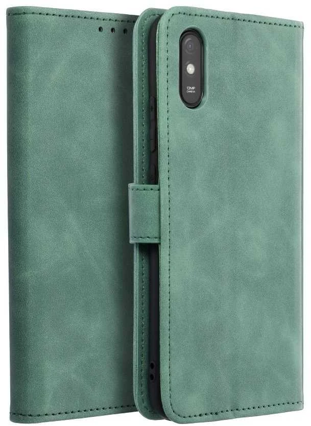 Forcell Dėklas su klapką na Xiaomi Redmi 9AT / Redmi 9A Tender Book žalia
