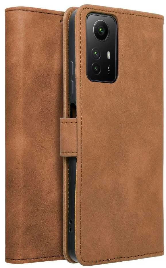 Oem TENDER Book dėklas skirtas Xiaomi Redmi Note 12S rudos spalvos
