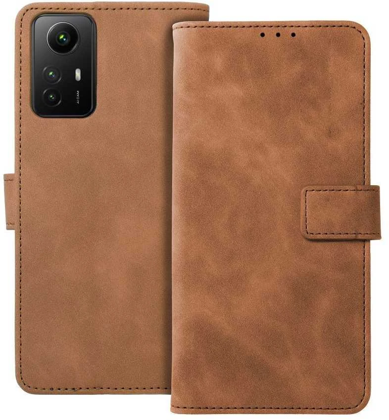 Oem TENDER Book dėklas skirtas Xiaomi Redmi Note 12S rudos spalvos
