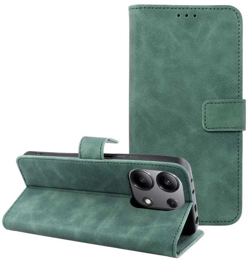 Oem TENDER Book Dėklas skirtas Xiaomi Redmi Note 13 4G žalios spalvos