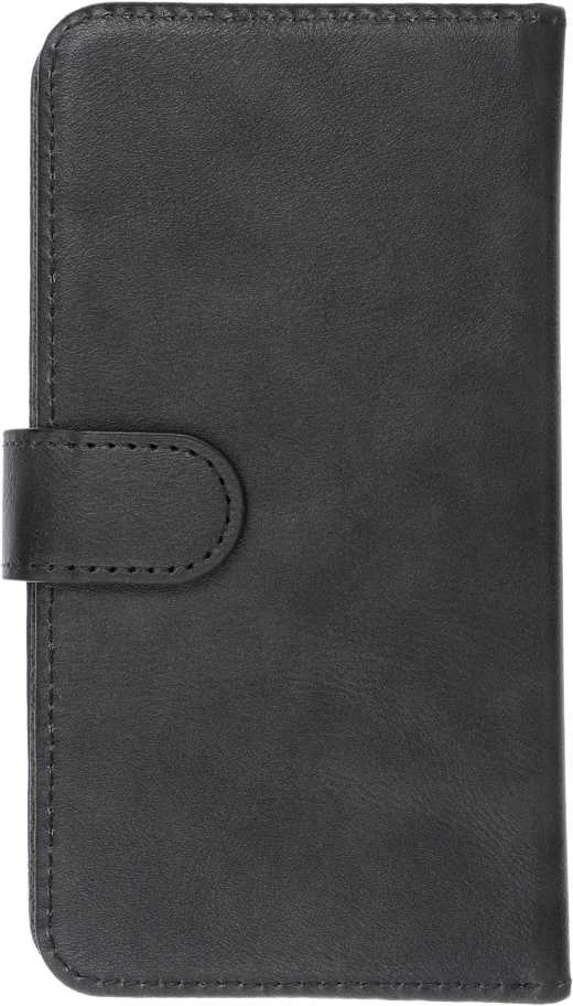 Oem Universal book dėklas COMMON dydis S skirtas Apple iPhone 12 / 13 / Samsung Galaxy S6 / A5 2016 / XCOVER 4 / S22 / HUAWEI P8 2017 juodos spalvos