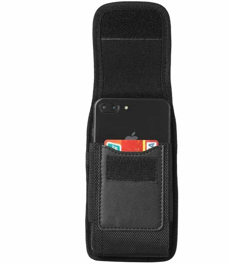 Oem Vertical universalus dėklas OXFORD modelis 4 skirtas Apple iPhone 13 PRO MAX / Samsung Galaxy S21 Ultra / XIAOMI 12 Ultra juodos spalvos