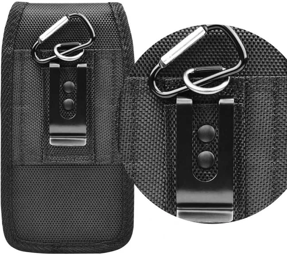 Oem Vertical universalus dėklas OXFORD modelis 4 skirtas Apple iPhone 13 PRO MAX / Samsung Galaxy S21 Ultra / XIAOMI 12 Ultra juodos spalvos