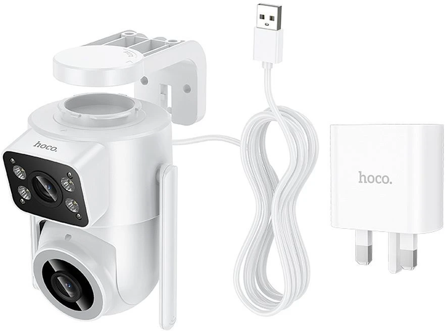 Outdoor camera 2MP Full HD Wi-Fi Hoco D9 baltas