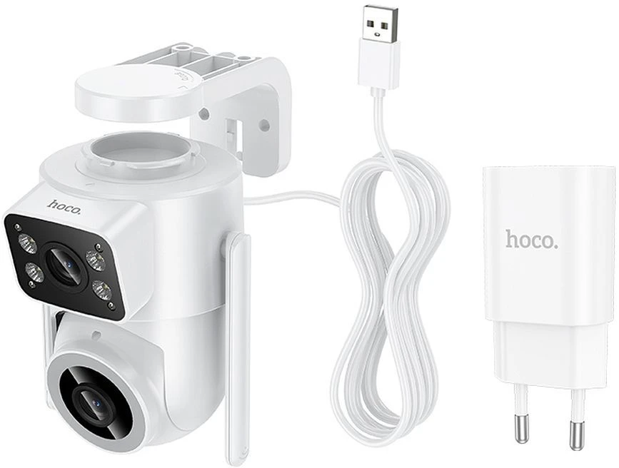 Outdoor camera 2MP Full HD Wi-Fi Hoco D9 baltas