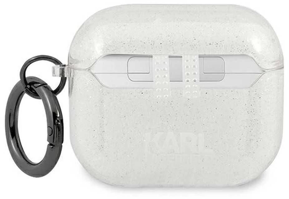 Karl Lagerfeld KLA3UCHGS AirPods 3 dėklas sidabro spalvos Glitter Choupette