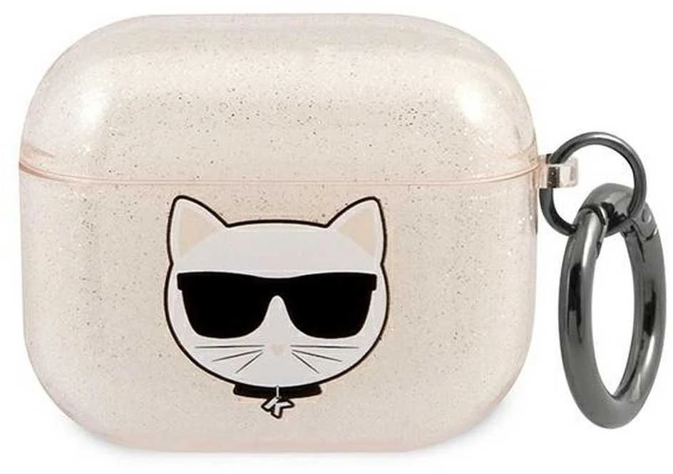 Dėklas Karl Lagerfeld AIRPODS PRO KLA3UCHGD SILICONE COVER GOLD