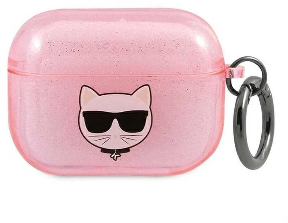 Karl Lagerfeld KLA3UCHGP AIRPODS 3 COVER Rožinis/Rožinis GLITTER CHOUPETTE