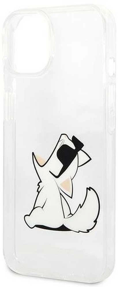 Karl Lagerfeld dėklas, skirtas iPhone 14 Plus 6,7 KLHCP14MCFNRC permatomas kietas dėklas Choupette Fun