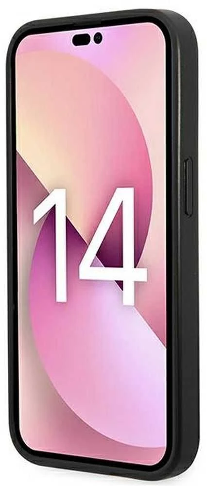 Karl Lagerfeld KLHCP14XSAPKHG Apple iPhone 14 Pro Max 6,7″ sidabrinis kietas dėklas Saffiano Karl`s Head Pat