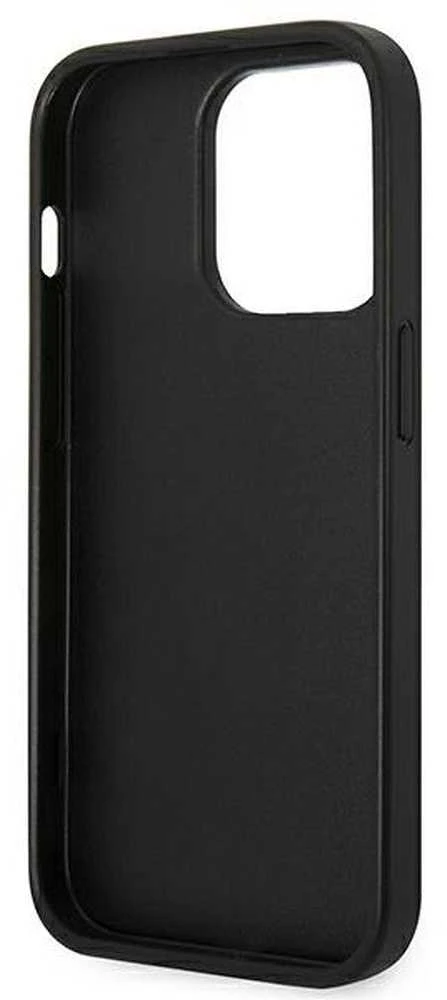 Karl Lagerfeld KLHCP14XSAPKHG Apple iPhone 14 Pro Max 6,7″ sidabrinis kietas dėklas Saffiano Karl`s Head Pat
