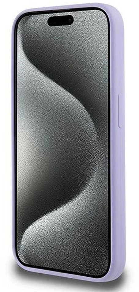 Karl Lagerfeld KLHMP15LSCMKCRHU Apple iPhone 15 Pro 6.1″ violetinės spalvos kietas dėklas Silicone Karl&Choupette Heads