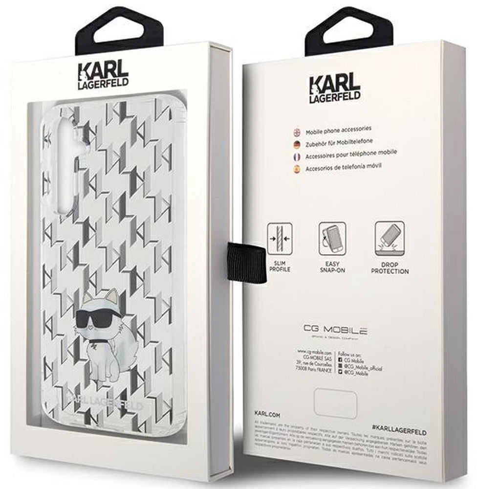 Karl Lagerfeld KLHCS23FEHNCMKLT S23 FES711 skaidrus kietas dėklas Monogram Choupette