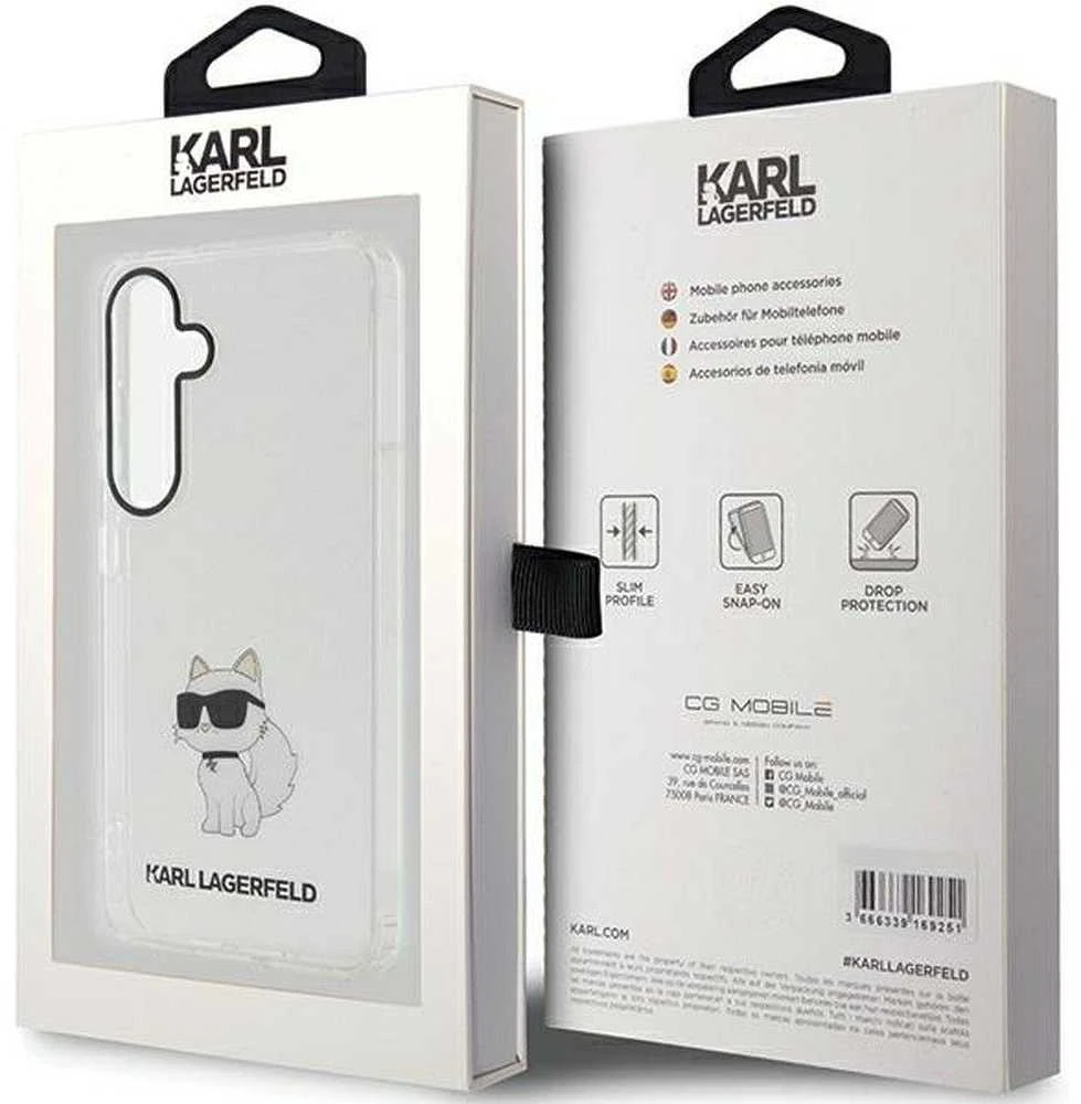 Karl Lagerfeld KLHCS24SHNCHTCT S24 S921 skaidrus kietas dėklas IML Choupette